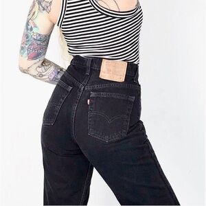 Vintage 1997 Levi's 512 Women's High Rise Black Jeans